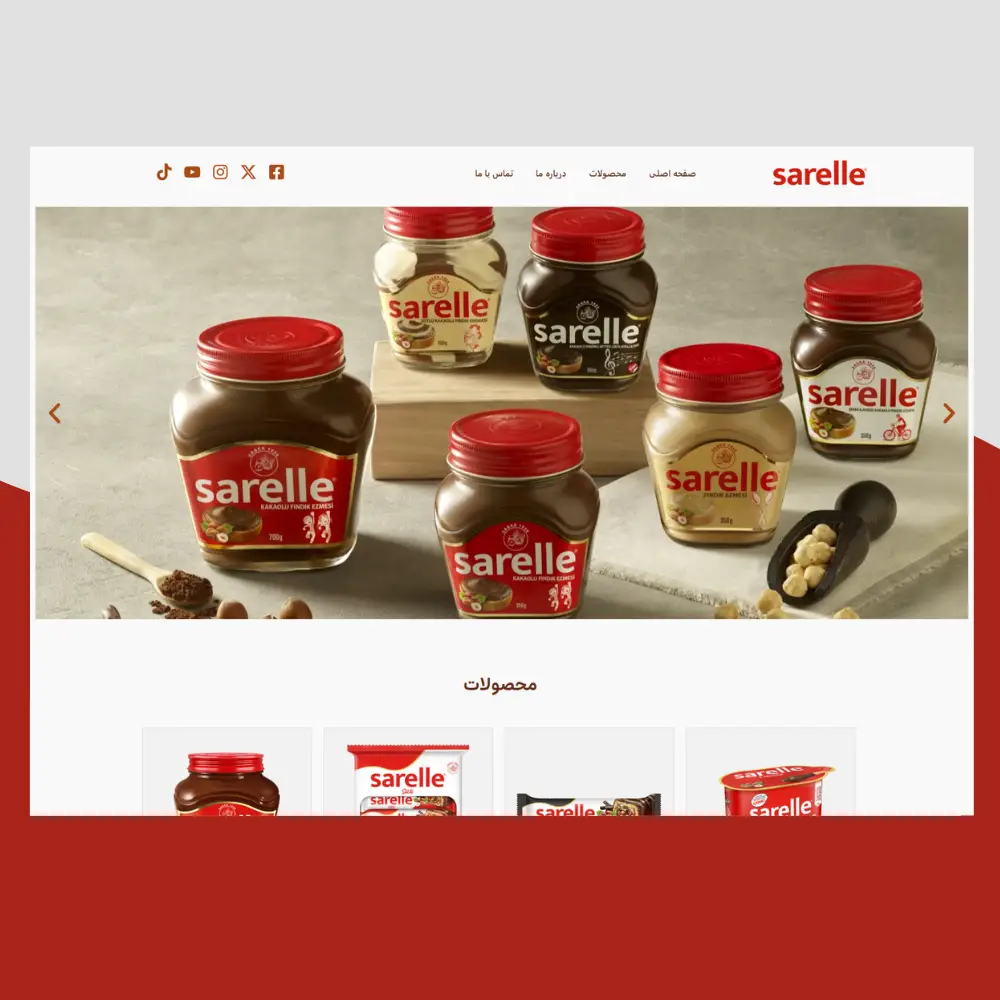 نمونه کار طراحی سایت فروشگاهی سارلا